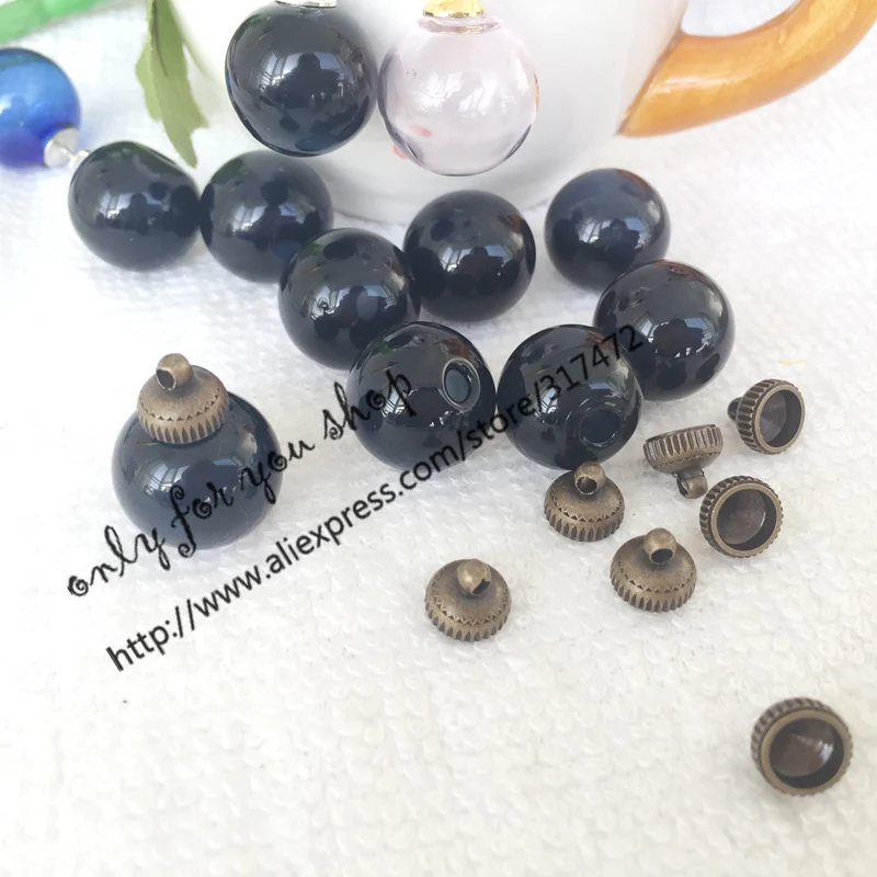 Хит! 16 мм стеклянный пузырьковый и 6 колпачок набор стеклянная бутылка DIY флакон