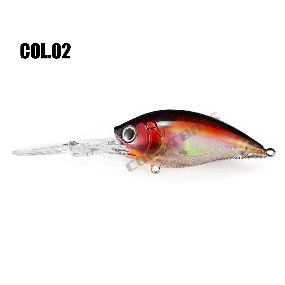 02 Deep Crank Baits 3D, Deep Crank Baits, рыболовные приманки 70 мм, 21 г, плавающие, глубина погружения 3,5-4,5 м, Wobbling Leurre HardBaits - Цвет: 02