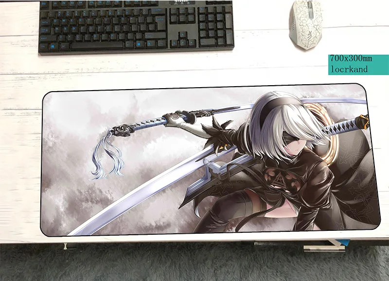 NieR Automata padmouse 700x300 мм коврик для мыши notbook компьютерный коврик для мыши с блокировкой края игровой коврик для мыши геймер для ноутбука коврики для мыши
