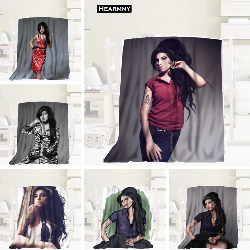 

Одеяло HEARMNY Amy Winehouse, чехол для сна, s одеяло для йоги, офиса, дивана, покрывало для кровати, для путешествий, теплое покрывало