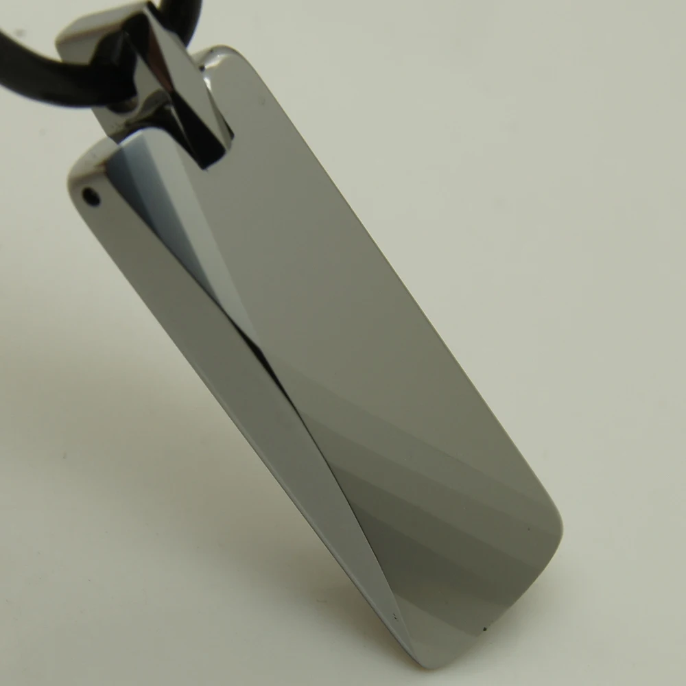 

men/women jewelry unique cool asymmetric facet scratch proof tungsten pendant necklace