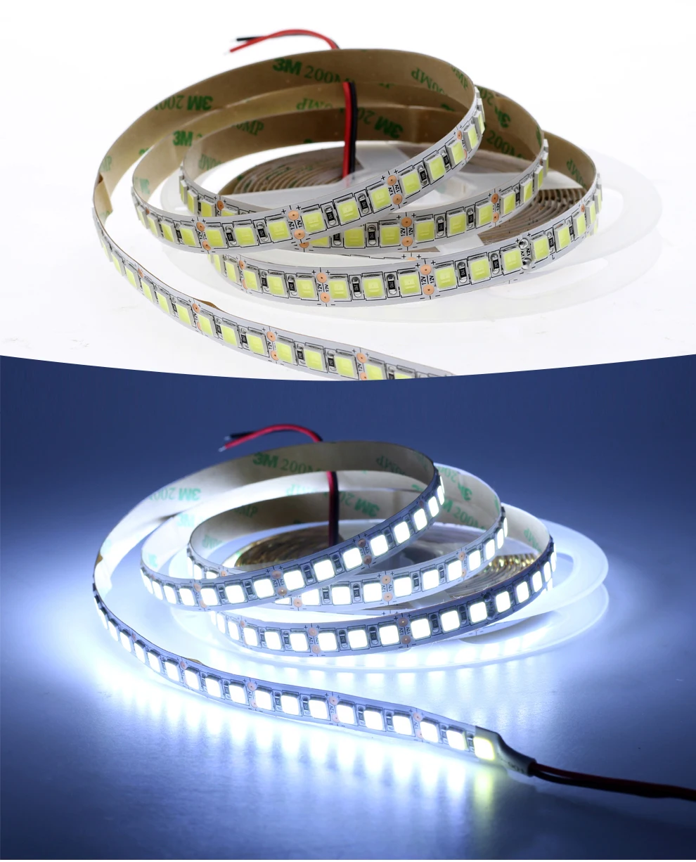 Светодиодные ленты 5054 DC 12V Гибкая светодиодная лента 60 LED/m 120 теплый белый ярче 5050