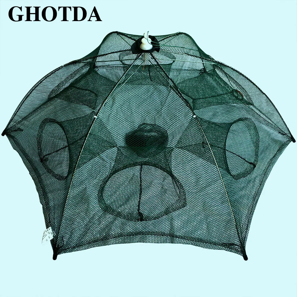Рыболовная сеть сложенная портативная рыболовная литье Раков Краб Рак креветка