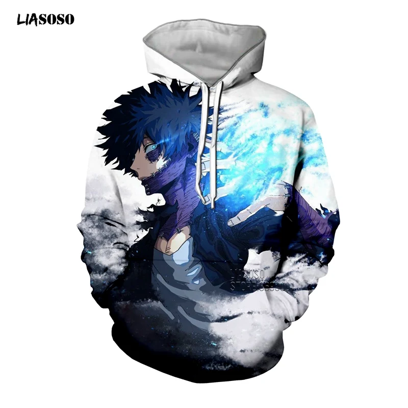 LIASOSO Новый 3D принт Boku no Hero academic Katsuki Bakugou шото Тодороки Izuku Midoriya толстовки с