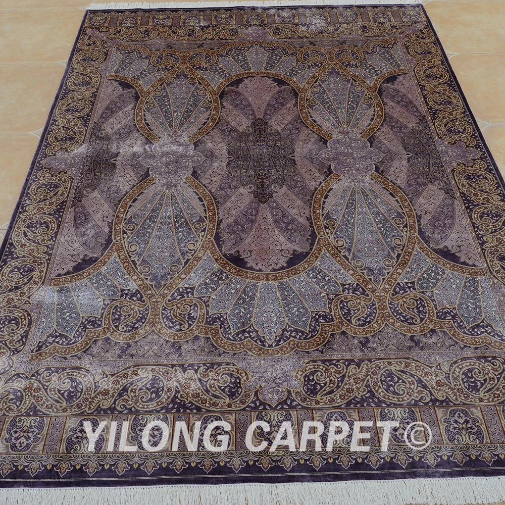 Ковер Yilong 6 'x 9 'vantage фиолетовый классический ковер ручной работы для спальни