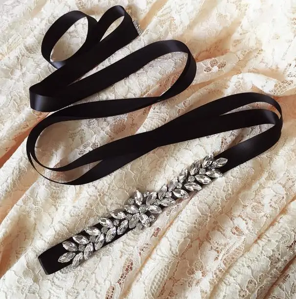 2016 модные чистый ручной работы свадебные ремни кристалл платье невесты