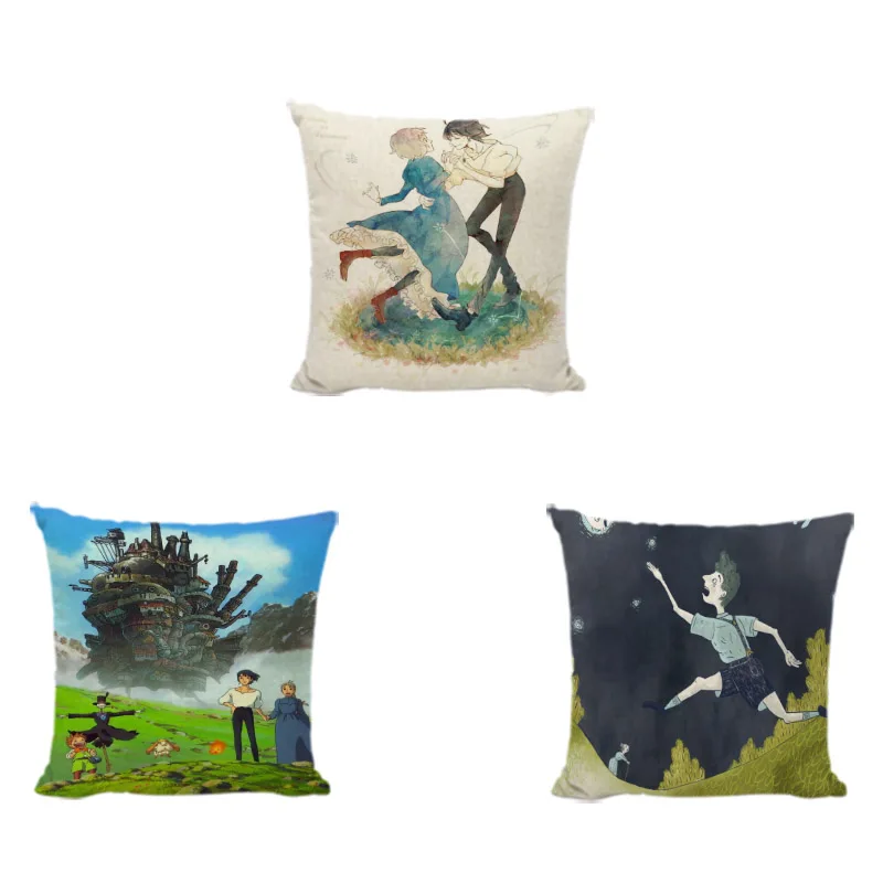 

Stylish And Interesting Hal Moving Castle Colorful Pillowcases Ballroom Dance Office Sofa Home bed decoration Cushion Cover