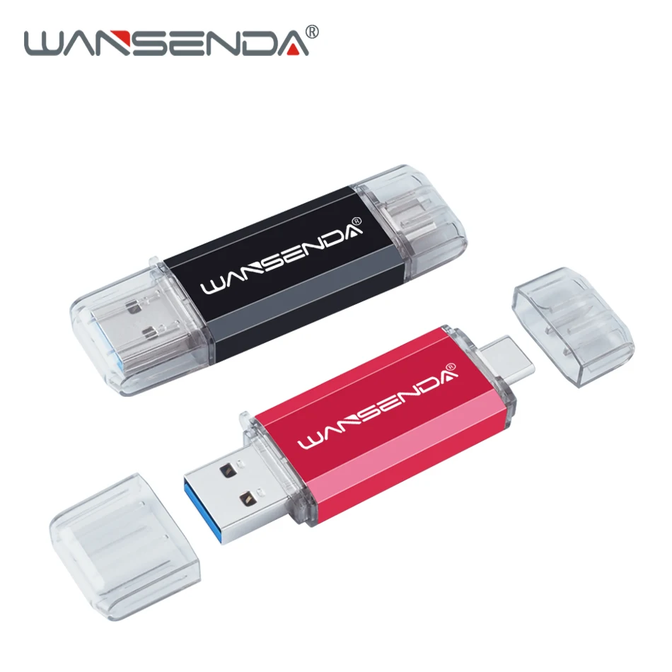 WANSENDA type-C флеш-накопитель USB 3 0 палка OTG Флешка 256 ГБ 128 64 32 16 для type C Android смартфона ПК