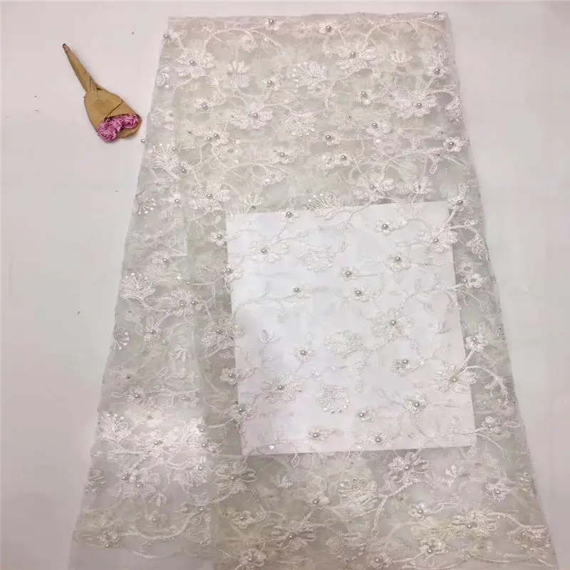 Onion Nigerian French Lace Fabric African Tulle With Beaded High Quality Wedding For Dress J1316 | Дом и сад