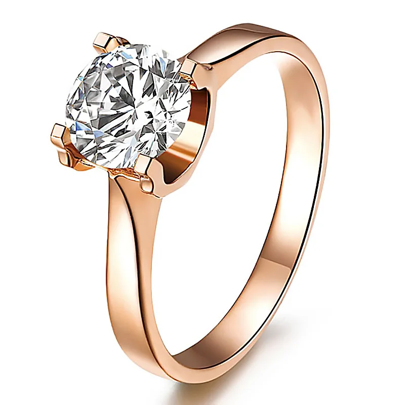Rose Gold OneRain, классика, 925 пробы, серебро, создан Муассанит, обручальные кольца с драгоценными камнями, обручальное кольцо, ювелирные изделия, подарки, 5-12 - Цвет камня: Rose Gold