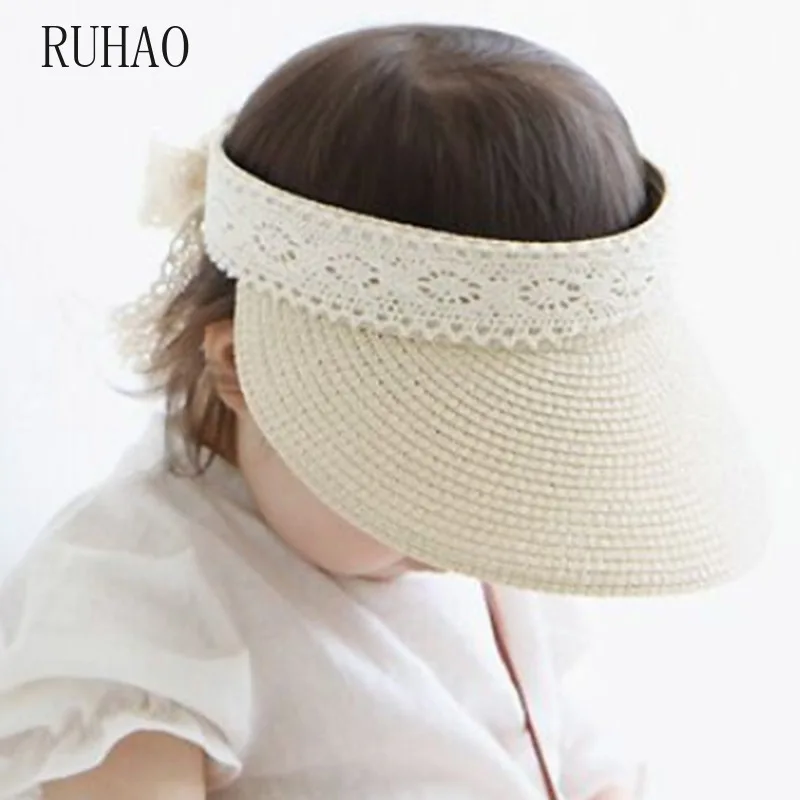 Летняя детская соломенная шляпа для девочек RUHAO|Мужские шляпы от солнца| |