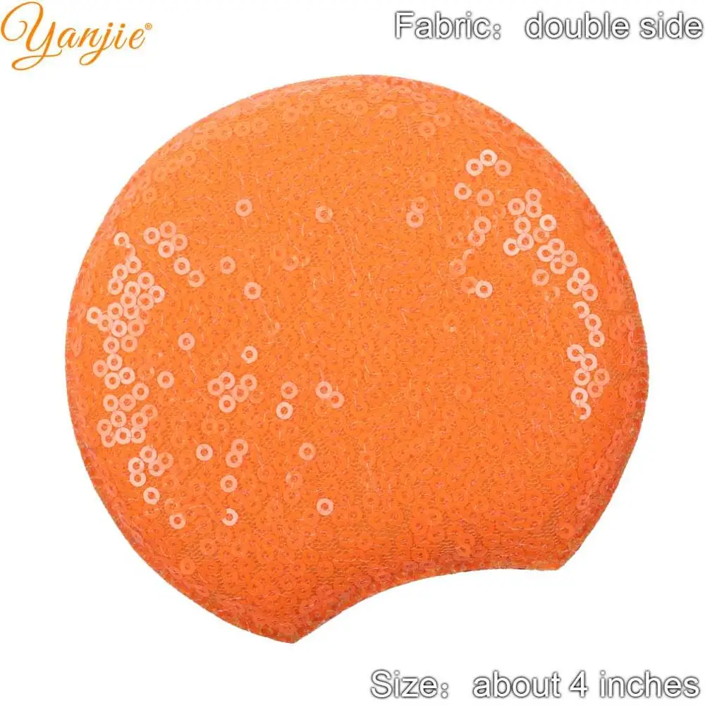 orange 1 пара 4 ''большие блестящие уши Минни-Маус для девочек Минни Маус День рождения повязка на голову" сделай сам "детский бант для волос аксессуары для волос - Цвет: orange
