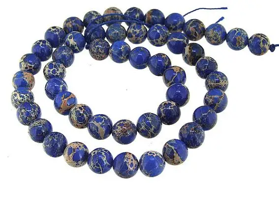 Unique Pearls jewellery Store Dark Blue Goldstone Jade 10mm Gemstone Loose Beads One Full Strand 15'' LC3-0280 | Украшения и