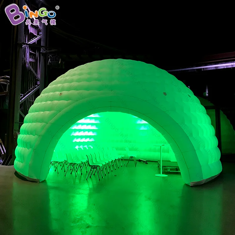 8x7x5 метров Надувное освещение igloo/надувная купольная палатка для снега/надувная