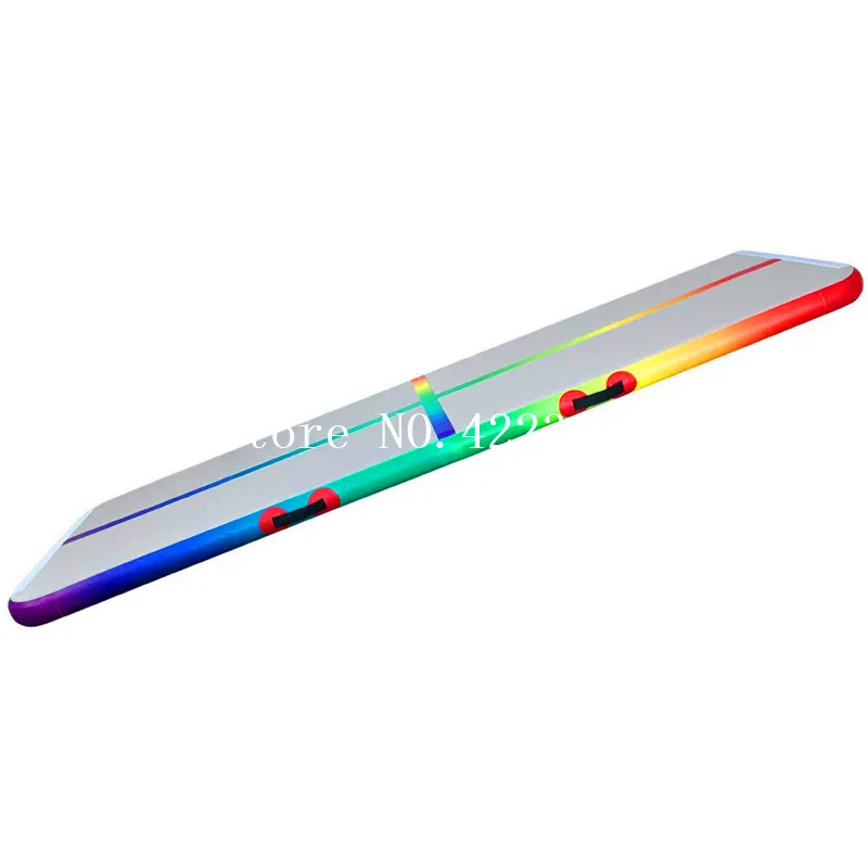 Бесплатная доставка 3 м Радужный воздушный трек коврики для домашнего