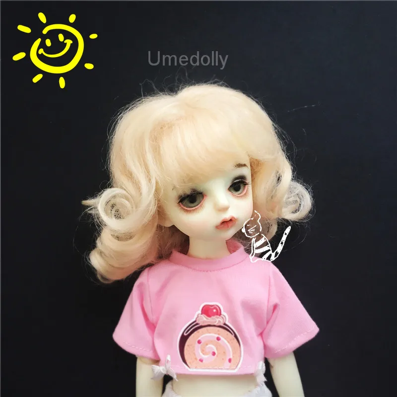 1pcs pink T-shirt 1 шт. Милая футболка для Blyth, Pullip, Azone, 1/6 BJD, 1/8 BJD Одежда для кукол аксессуары - Цвет: 1pcs pink T-shirt