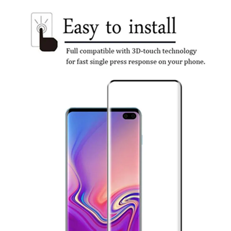 Закаленное защитное стекло 10D для Samsung Galaxy S10 пленка экрана Plus 10 S 10Pro | Мобильные