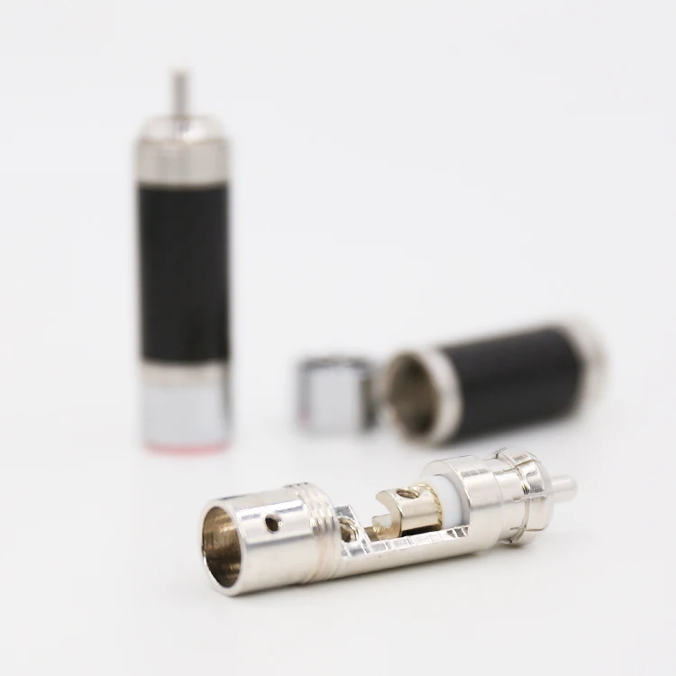 Hi Performacne RCA R007R высококачественный Rhodium разъем End Без припоя углеродное волокно