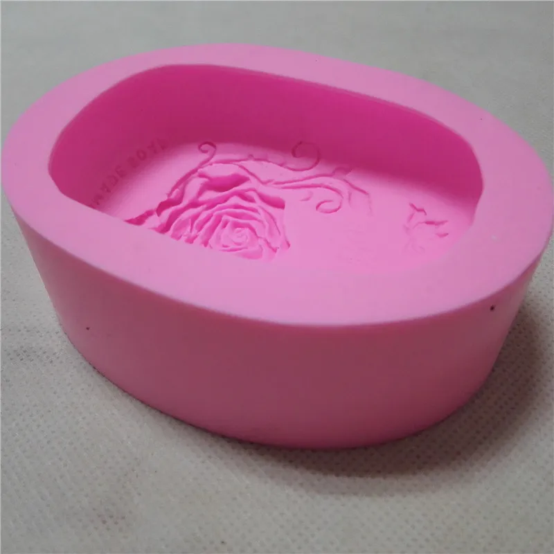 Отличная форма для мыла ручной работы любовь Роза овальных цветов силиконовые