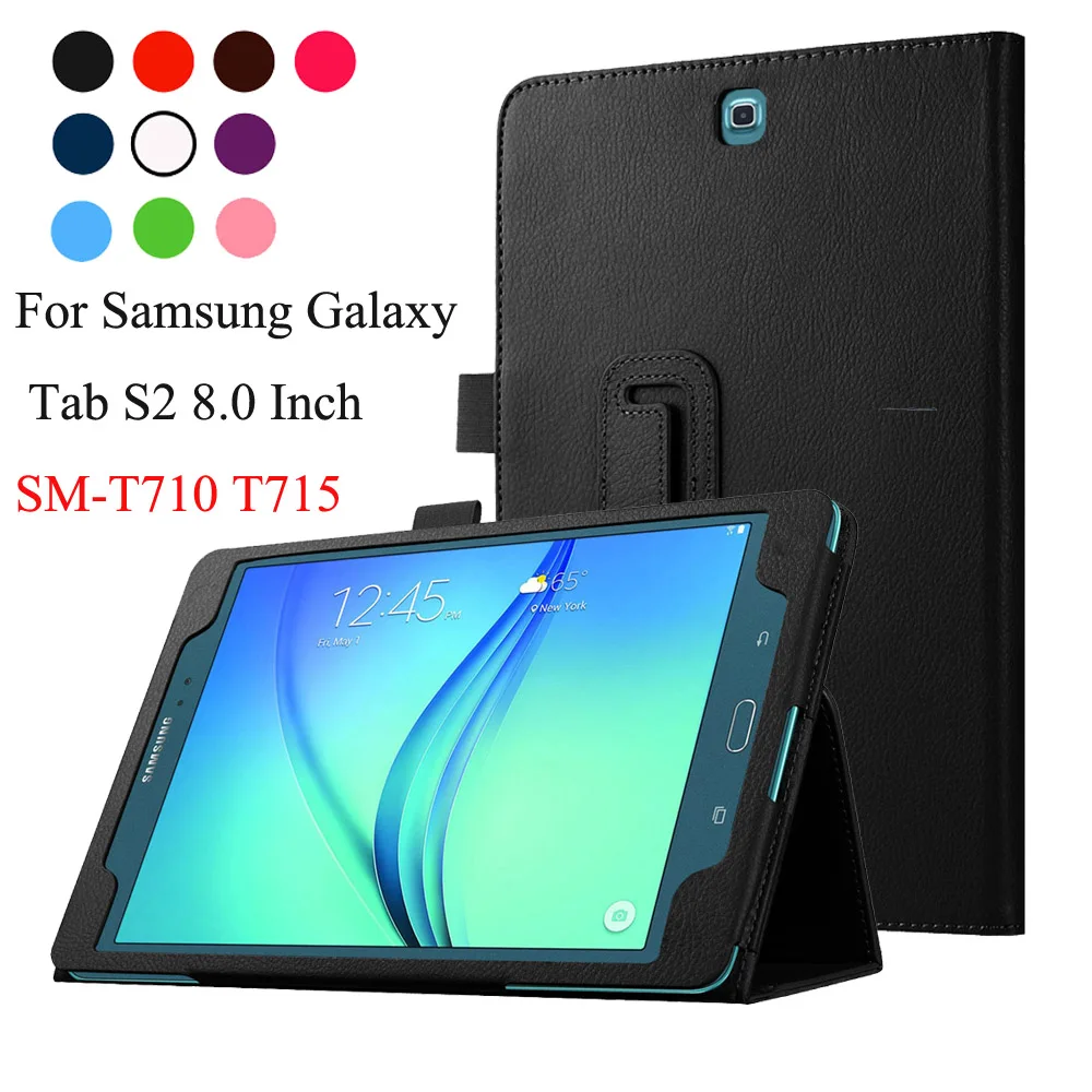 Чехол подставка из искусственной кожи для Samsung Galaxy Tab S2 8 0 чехол SM T710 T713 T715 дюймов