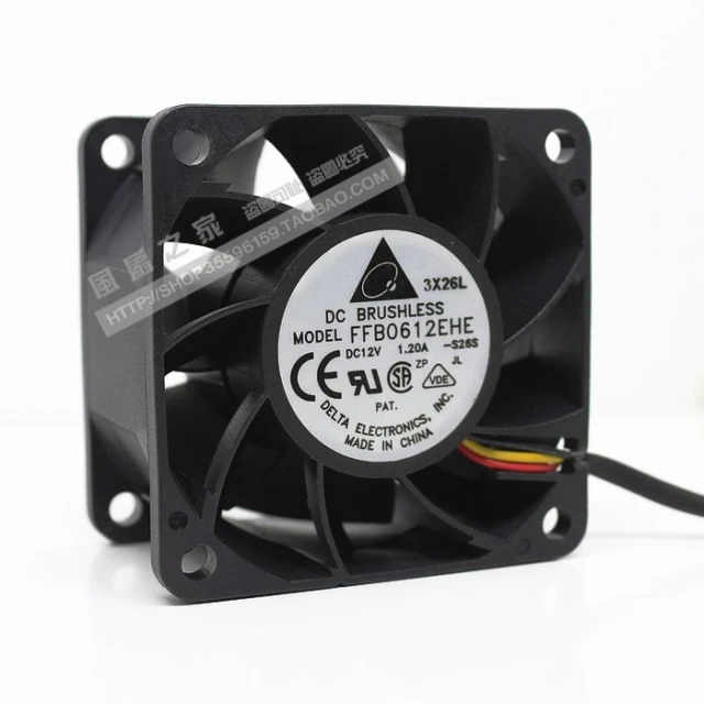 Вентилятор охлаждения сервера Detla Electronics FFB0612EHE S26S DC 12 В 1 20 A 60x60x38 мм|square fan|server fandc fan