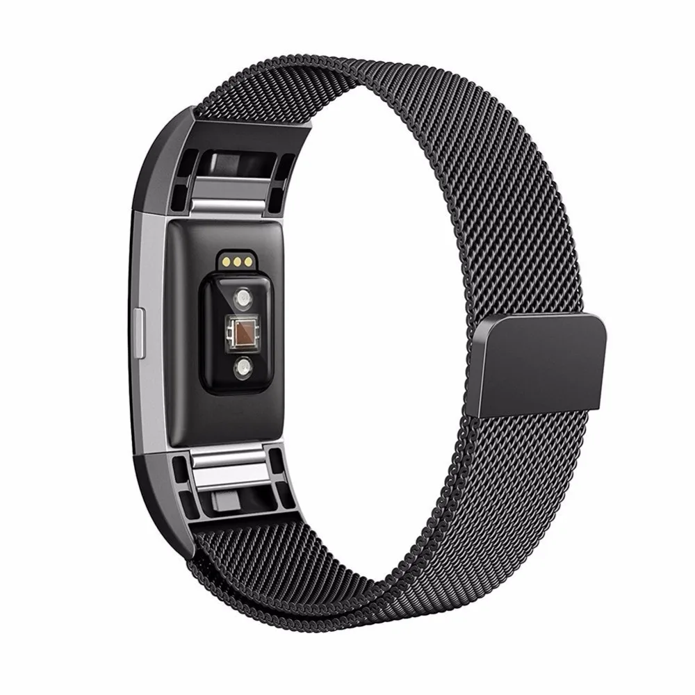 Magnetic Milanese Loop Wrist Strap Stainless Steel Band for Fitbit Charge 2 Men Woman Adjustable Replacemnt ( No Watch ) | Электроника
