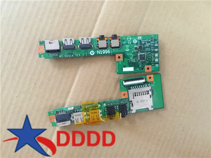 Оригинал для MSI U160 MS N051 плата с аудиоразъемом кардридер Ethernet USB полностью