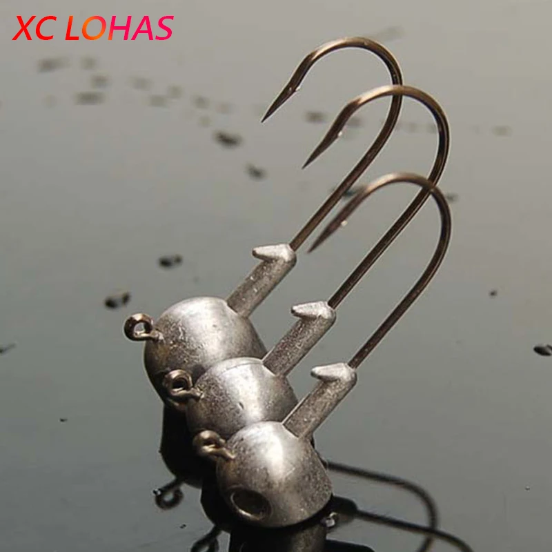 Хит продаж 5 шт./лот высокое качество свинцовая головка джиг крючок 2 г/10 г/14 г/18 г