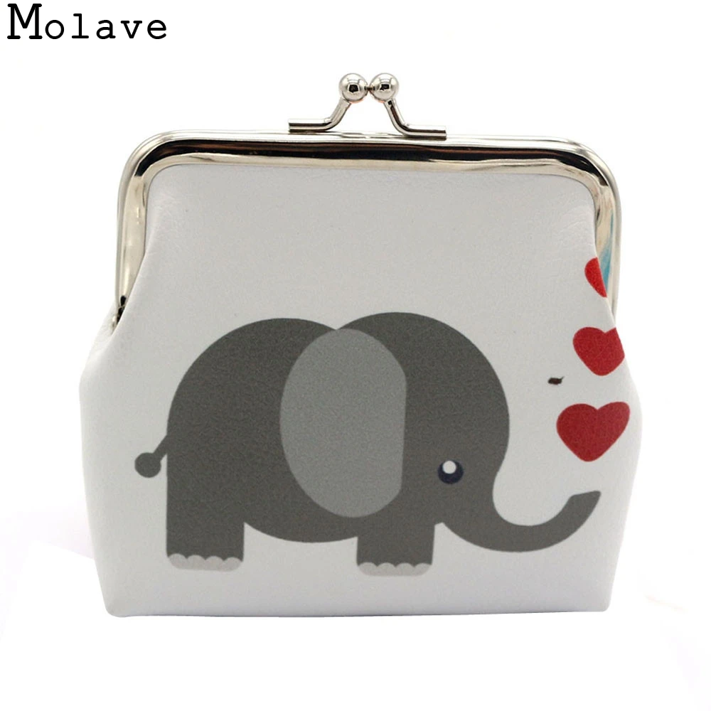 MOLAVE 2017 Женский винтажный Borsa Della Moneta Del Gufo/Elefante Animale Stampato Cuoio di demazione Piccolo Borse Hasp oct30|borsa