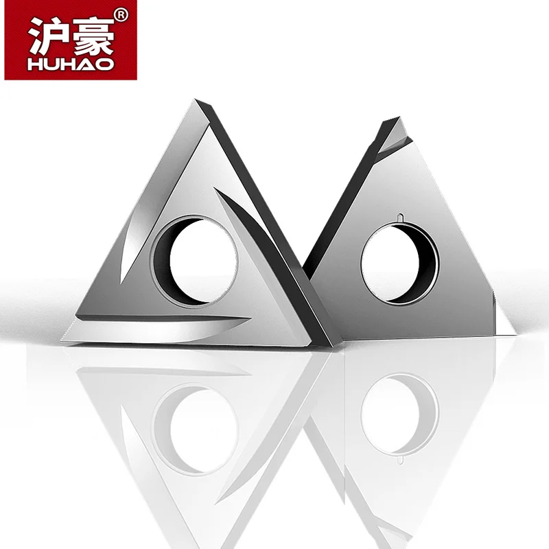 HUHAO 1 pc CNC Blade Fine Slotting Lathe Tool Triangular Double Side Durable Turning Inserts for For Steel |