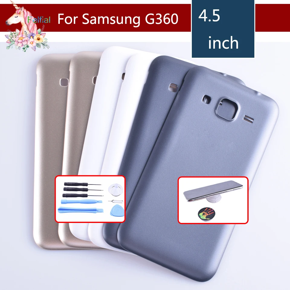 Для samsung Galaxy Core Prime G360 G360H G360F Корпус Крышка батарейного отсека задняя крышка корпуса замена корпуса
