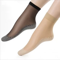 hipster hosiery woman summer short socks moisture wicking slip resistant socks two color for choose velvet silk socks