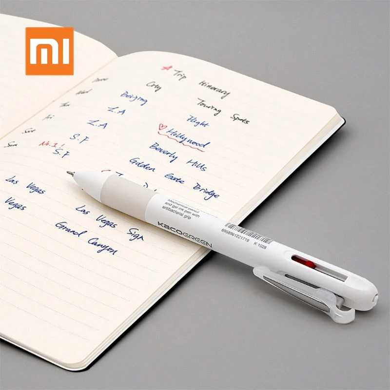 

Ручка гелевая Xiaomi KACO, 4 в 1, 0,5 мм, черная, синяя, красная