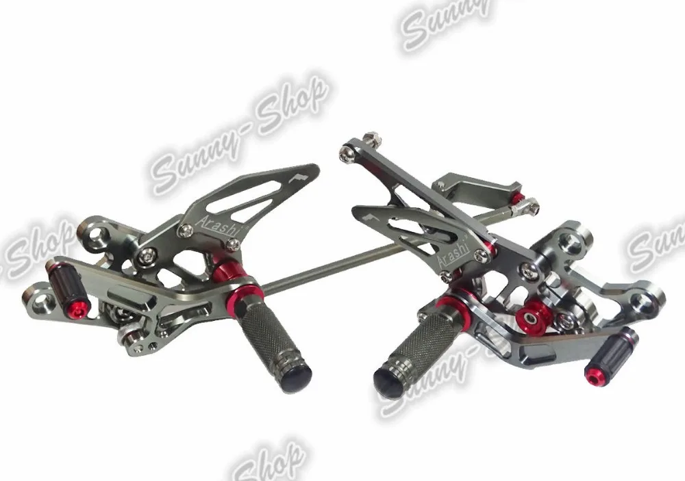 

Waase CNC алюминиевые настраиваемые задние накладки для всадника, подставки для ног, серые колышки для YAMAHA FZ8 RN25 2010 2011 2012 2013