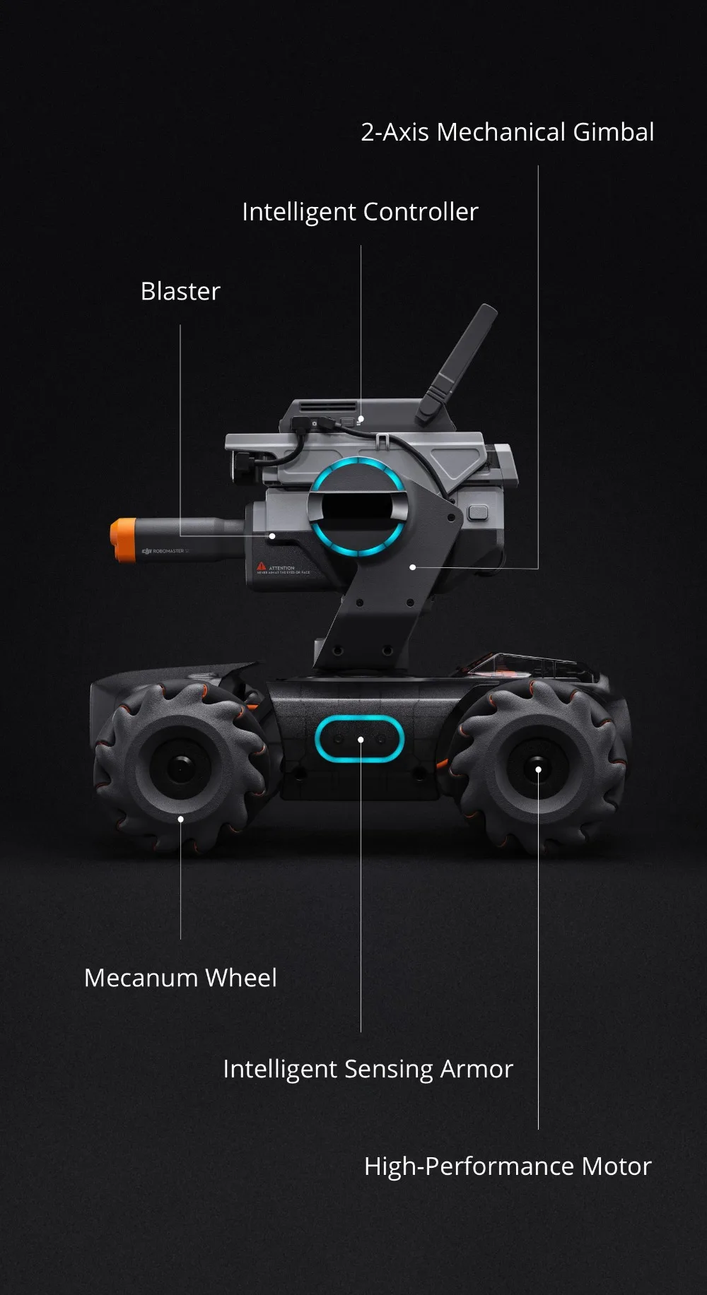 DJI RoboMaster S1 умный Обучающий робот умный автомобиль игрушка танк лучший подарок для детей пульт дистанционного управления бренд