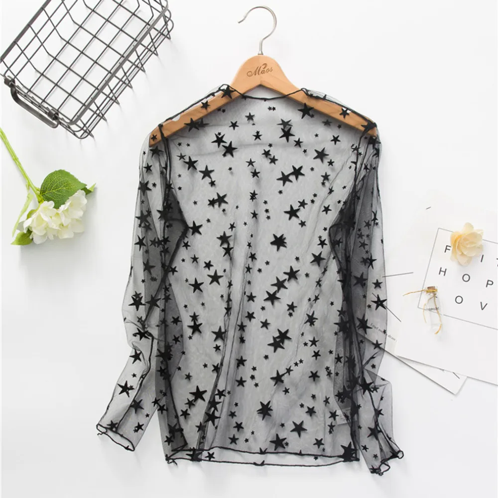 2017 летняя модная женская ажурная Сетчатая футболка удобные Кружевные Прозрачные