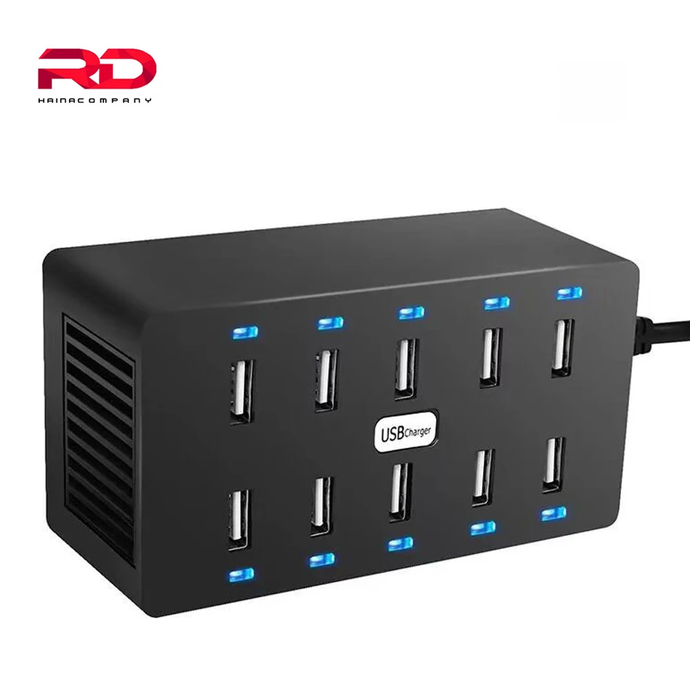 Cargador usb несколько USB зарядное устройство адаптер интеллектуальная USB Настольная зарядка 10 портов мульти зарядное устройство для samsung huawei
