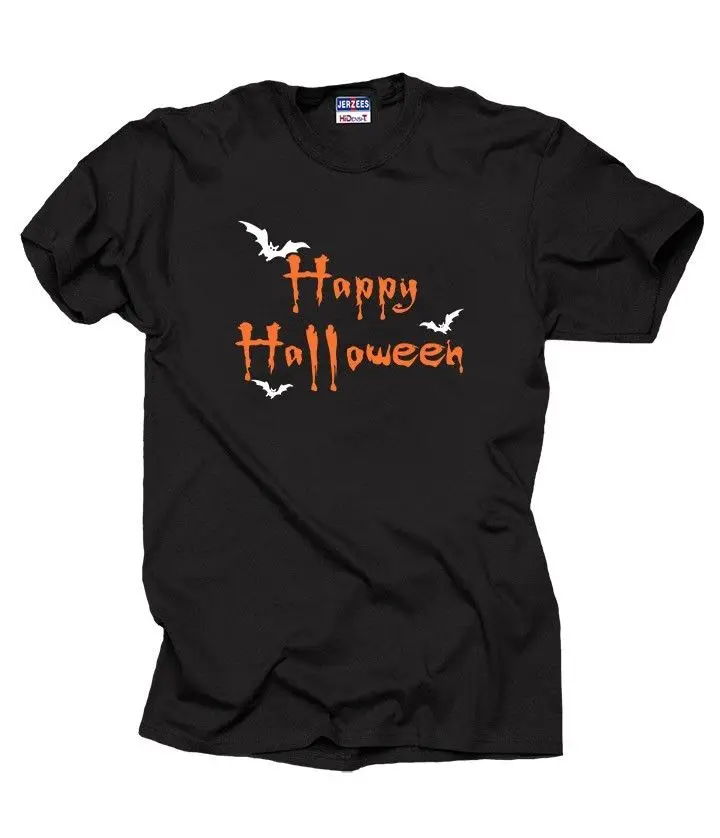 Happy Halloween летучие мыши футболка для Хэллоуина Детский костюм вечеринок
