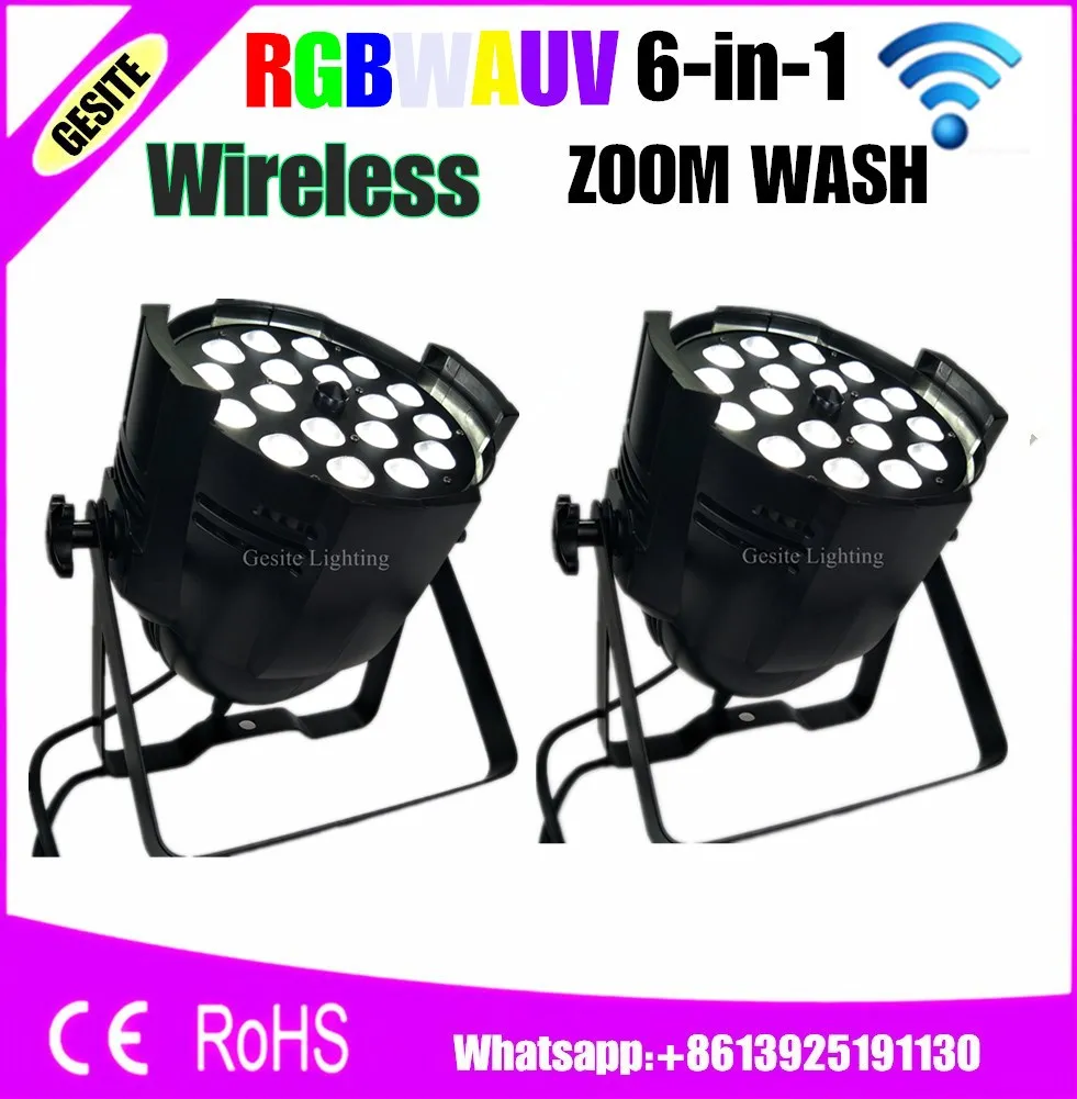 2 шт./лот 18*18 Вт LED Par Light 64 Zoom DMX512 для диско DJ проектора|led par light|par lightpar led light |