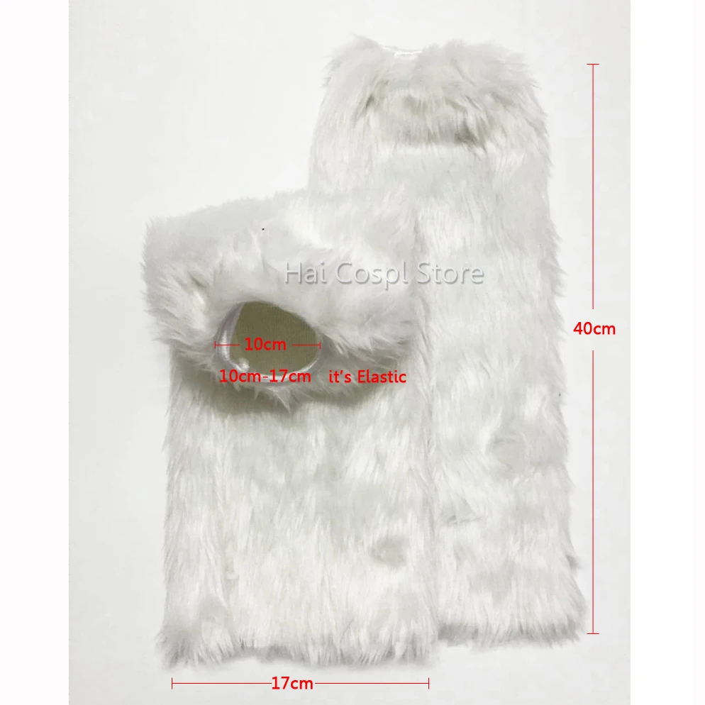 Женские ботинки с чехлом меховые гетры Рождественская белая теплая подошва для