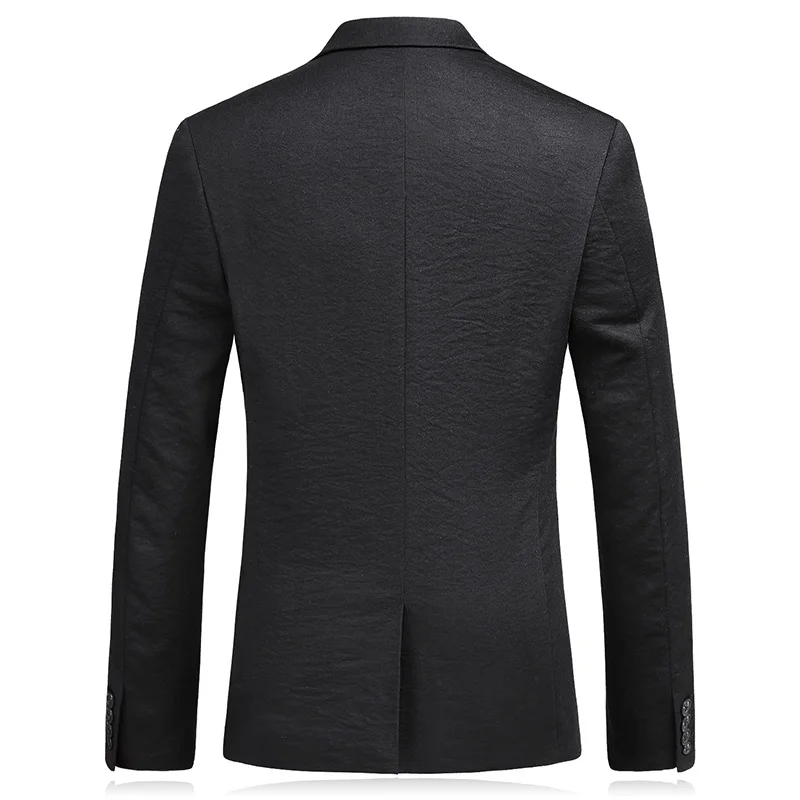Мужской классический блейзер MOOWNUC черный деловой костюм высокого качества для