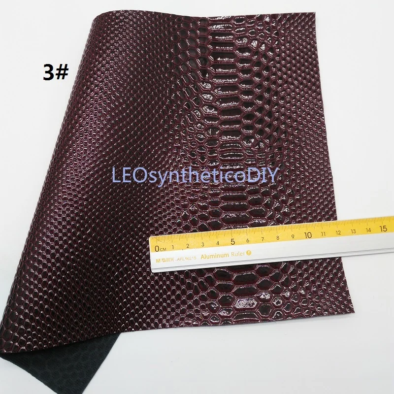 1PC 21X29CM Synthetic Letaher Faux Leather Sheets, Crocodile Grain PU Leather For Making Bows Accessories LEOsyntheticoDIY T109A