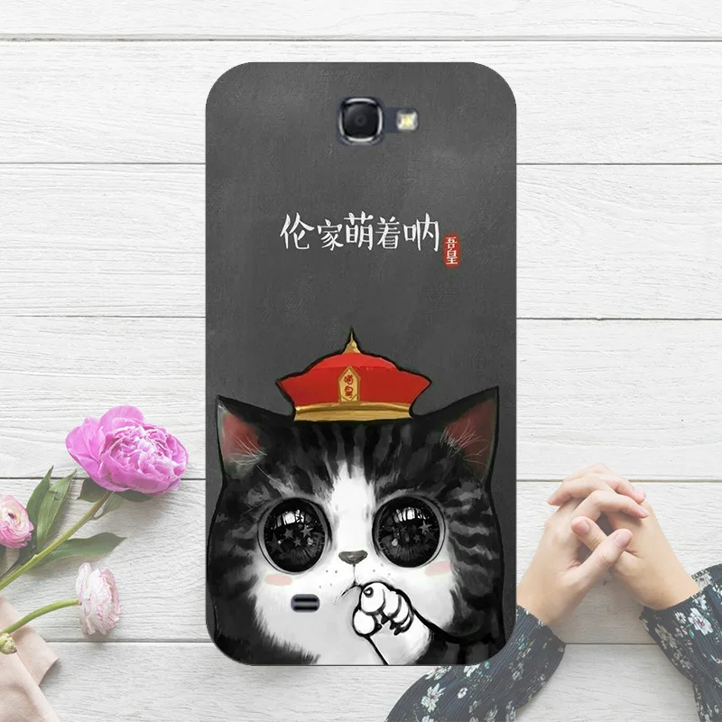 Q63 60 стильных чехлов с котом для samsung Galaxy Note 2 II Note2 N7100 5,5 дюймов NOTE2 Чехлы мягкая задняя крышка чехол - Цвет: Q63