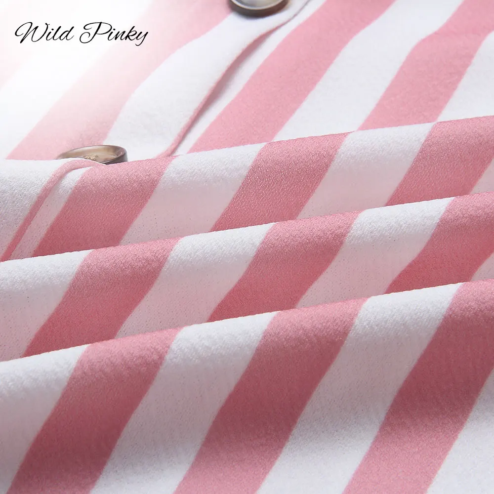 CUERLY dress women vintage BOHO Buttons V-neck long sleeve Beach Playsuits Summer Women Striped Girls Casual Femininos | Женская одежда