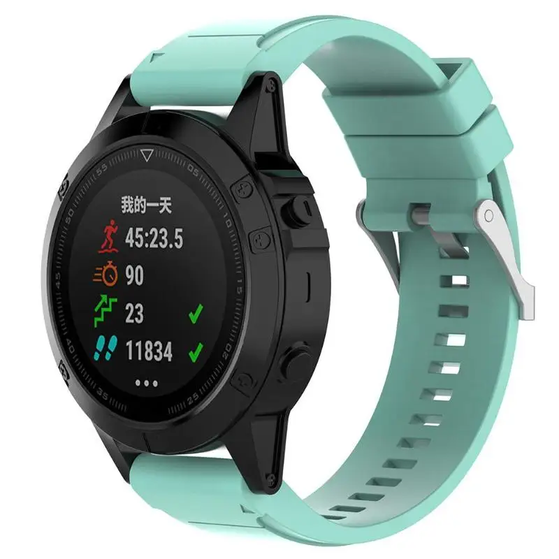 Ремешок силиконовый для наручных часов быстросъемный браслет смарт Garmin спуск Mk1