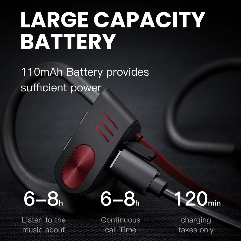 IONCT V5 Спортивные Беспроводные наушники с шумоподавлением HiFi стерео гарнитура IPX7