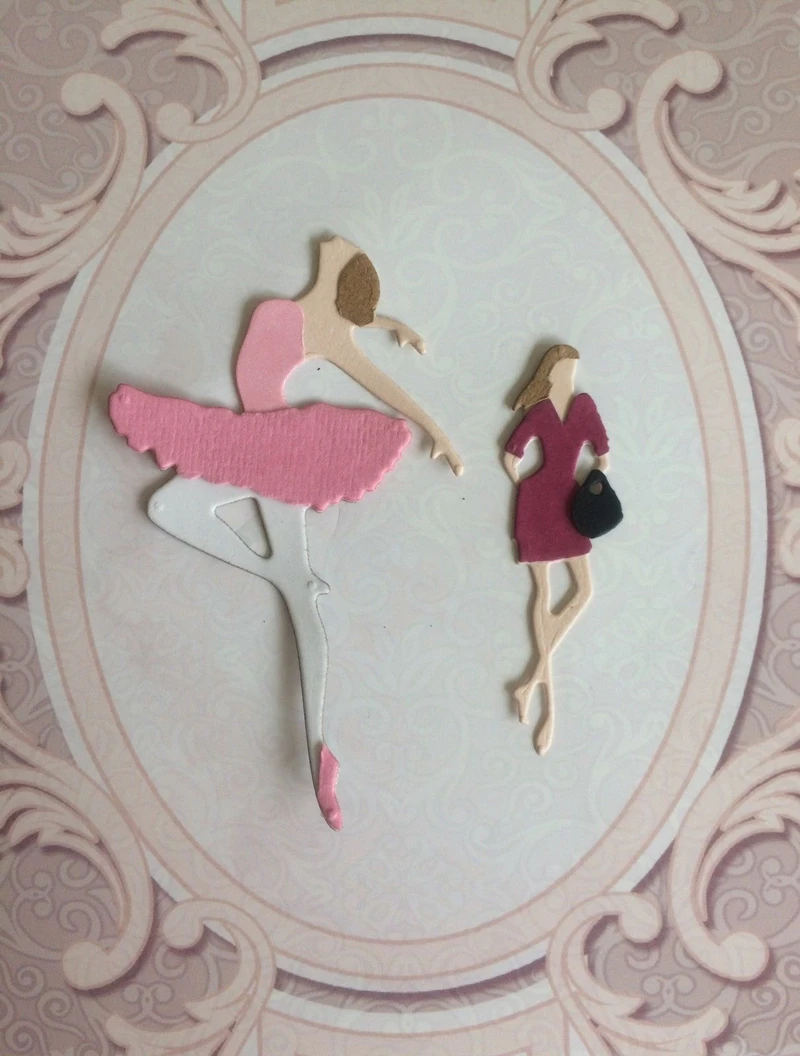 Балетная Танцовщица девушка металлические режущие штампы трафареты для DIY