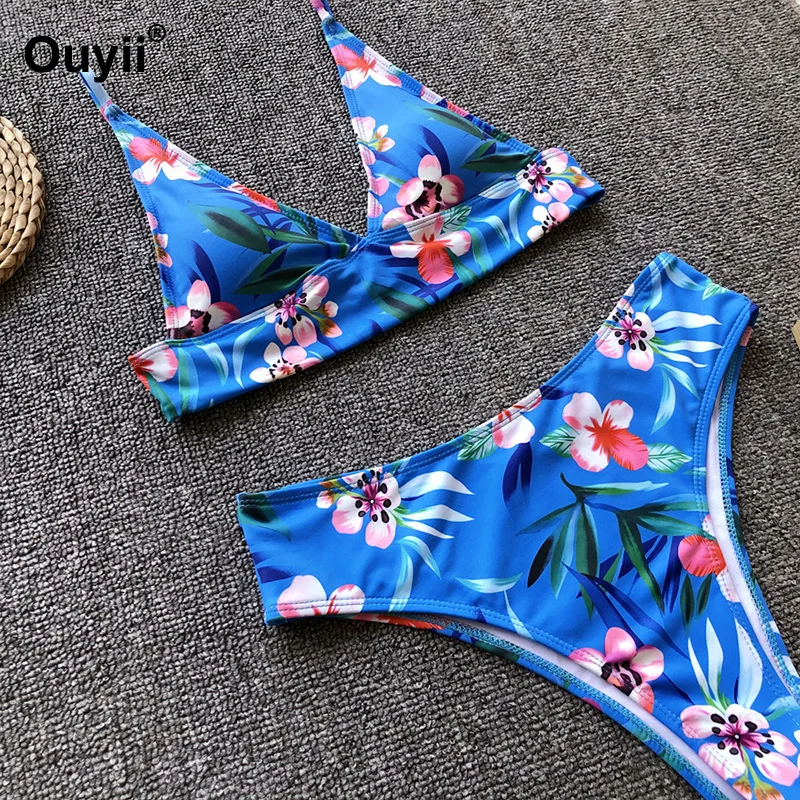 Женский сексуальный бикини лето 2019 купальник с цветным принтом новый из двух