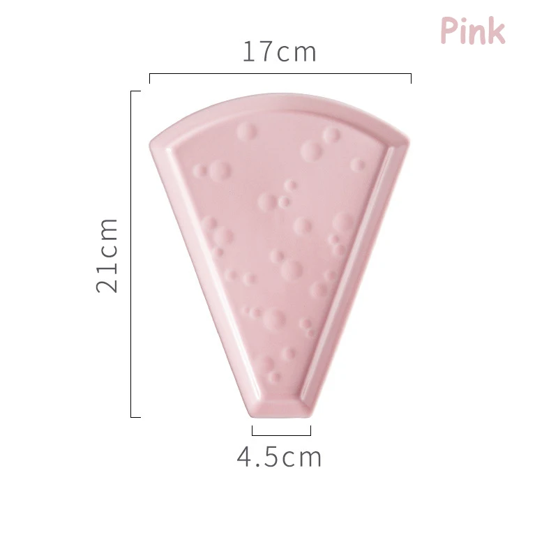 Pink Треугольная пластина поднос для еды десертные тарелки для выпечки, пиццы красочные закуски, торт ужин Doces набор посуды Кофе Чай рождественские подарки - Цвет: Pink