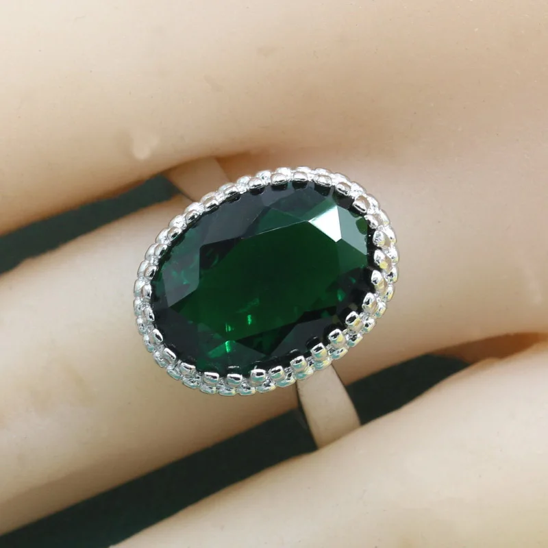 EIOLZJ 925 Silver Rings for Women Yellow Semi-precious Stone Ringen Bride Anniversary Ring Free Jewelry Box | Украшения и